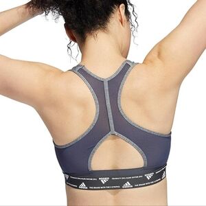 Adidas Powerreact Medium Support Bra - Gray - Medium